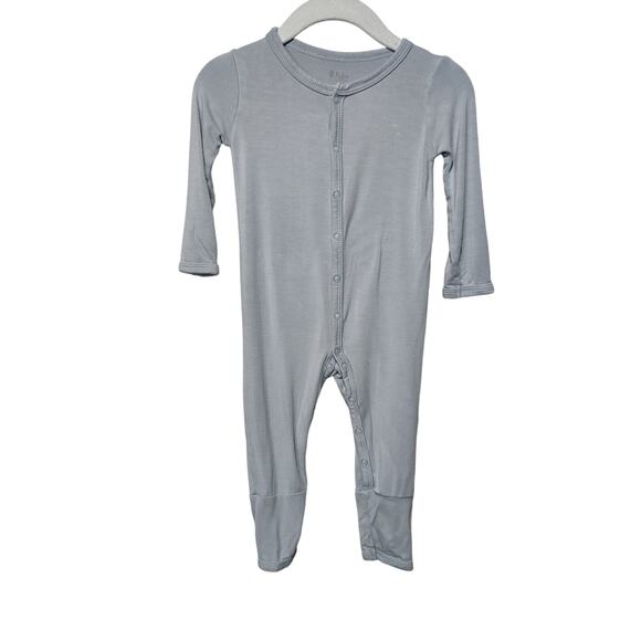 Kyte Baby Sz 6-12 mos Bamboo Pale Blue One Piece Sleeper Romper Snap Front - Picture 1 of 4